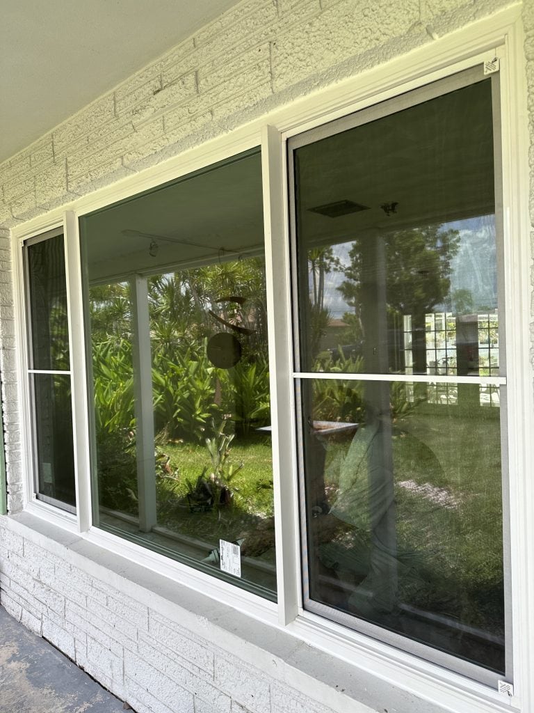 Large impact picture windows, interior view