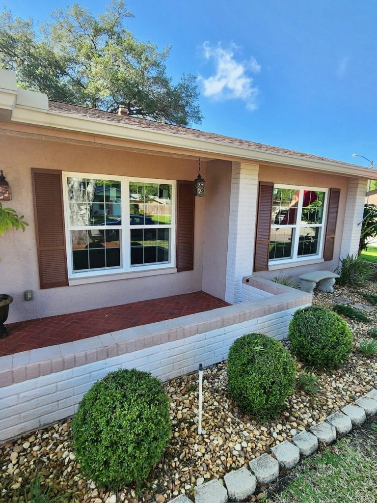 How to hurricane proof your home: double hung impact windows on a Florida front porch