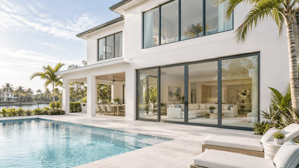 Bright coastal Florida home with impact windows